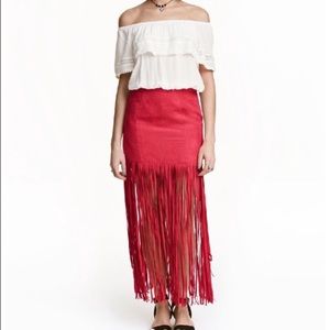 H&M Coachella collection frill skirt